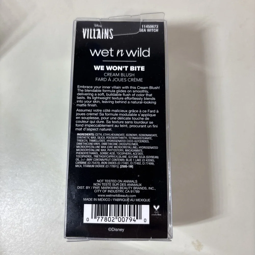Wet N Wild Disney Villains We Won't Bite Cream Blush Villainous Queen Lot of 7